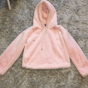 Baby pink teddy hoodie